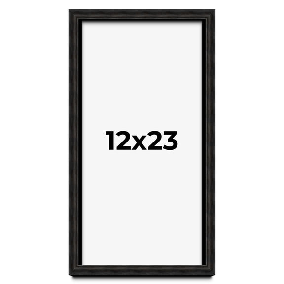 12x23 Shadow Box Black Rustic Barnwood Display Frame  | 1.125 Inch Deep | 0.875 Inch Moulding Width