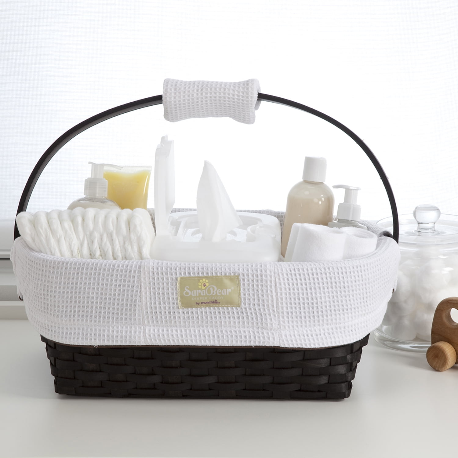 Munchkin SaraBear Portable Diaper Caddy White Waffle Walmart Canada