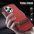thumbnail image 3 of JTCASES for iPhone 12 Pro Case, Foldable Kickstand Heavy Duty Protective Rugged Hybird Anti-slip Shockproof/Drop Resistant PC TPU Shell for iPhone 12 Pro, Red, 3 of 7