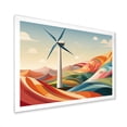 thumbnail image 2 of Designart "Green Horizon Holland Wind Turbine Views II" Architecture Framed Wall Art Decor - Industrial Green Wind Turbines Living Room Framed Canvas Art, 2 of 6