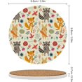 thumbnail image 3 of Round Drink Coasters 2 Pcs Animals and Flowers Absorbent Ceramic Coaster with Cork Base for Coffee Cups Housewarming Gift for Home Decor, 3 of 6