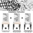 thumbnail image 6 of Dining Room Chair Covers Set of 4, Stretch Printed Parsons Chair Slipcovers Spandex Removable Washable Kitchen Chair Protector Cover for Dining Room, Hotel, Ceremony(White), 6 of 6