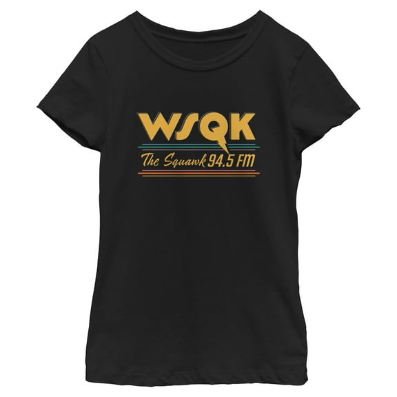 Netflix Girls' Stranger Things Vintage Radio The Squawk WSQK T Shirt