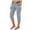 Gray, variant on Womens Outdoor Cargo Capris Drawstring Elastic Waist Casual Hiking Jogger Pants with Multi Pockets Brown S
