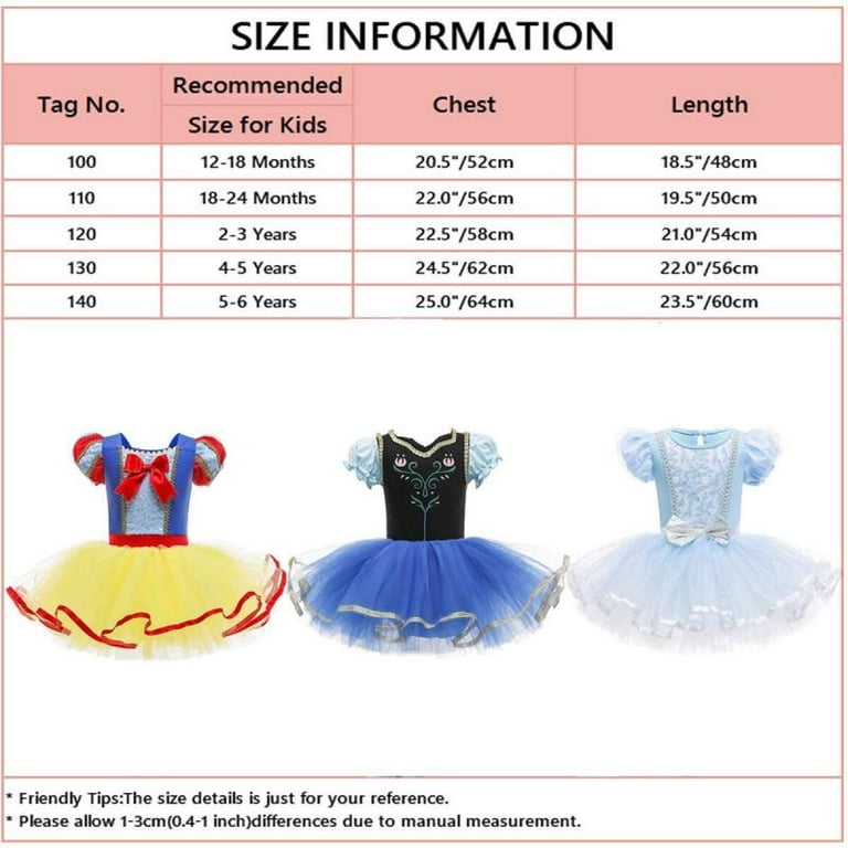 Toddler Girls Princess Ballerina Tutu Dress Cinderella Fancy Dress Up Halloween Costume