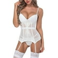thumbnail image 4 of Penkiiy Fashion Women Bustier Corset Sexy Girdle Waist Cincher Bodydoll White Lingerie Baby Dolls & Chemises XL White on Sale, 4 of 9