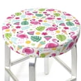 thumbnail image 3 of Vsdgher Cute Flamingo Print Stool Covers Round,Stretch Round Stool Covers Washable Stool Cushion Slipcover Elastic Chair Covers for 12-14 Inch Chair, 3 of 7