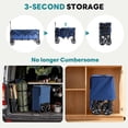 thumbnail image 7 of ACCVER Heavy Duty Collapsible Wagon - Folding Wagons Outdoor Camping Wagon Foldable & Portable w/ All-Terrain Wheels, Drink Holders,440LBS Capacity, Extra Large Blue, 7 of 7
