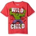 thumbnail image 1 of Marvel T-Shirt Enfant Sauvage Hulk l'Incroyable pour Petits Garçons (4T, Rouge Chiné), 1 of 2