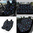 thumbnail image 2 of Renewold Bat Mushroom Spider Web 15 Pack Car Seat Cover Set with Steering Wheel Seat Belt Strap Rearview Mirror Cover Garbage Cans Air Vent Pouch Coasters Keychain Halloween Auto Decor, 2 of 7