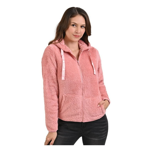 SUDADERA PELUCHE FELPA DAMA INVIERNO CHAMARRA CORAL