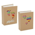 thumbnail image 4 of Insert Type Funny Photo Album 2pcs Baby Photo Album Insert Type Funny Photo Album Souvenir Album Simple Photo Holder for Home Baby Family (Foot, Heart Pattern), 4 of 6