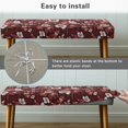 thumbnail image 6 of CHAQLIN Burgundy-toned Vintage Floral Stretch Bench Covers, Anti-Pet Hair Polyester Spandex Dining Bench Covers for Bedroom Dining Room, 6 of 9