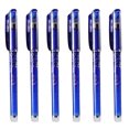 thumbnail image 1 of Paquete de 6 bolígrafos borrables, bolígrafos azules borrables, bolígrafos rollerball de 0,5 mm, bolígrafos de gel borrables, bolígrafos borrables para material escolar, material de oficina y, 1 of 5