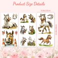 thumbnail image 2 of Rub on Transfer Decal Sticker for Furniture Craft Decor 6"x12" Funny Horse 3Pcs Waterproof UV DTF Transfer for Drawer Dresser Glass Porcelain Wood Plastic, 2 of 9