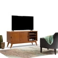 thumbnail image 2 of WyndenHall  Tierney SOLID HARDWOOD 60 inch Wide Mid Century Modern TV Media Stand For TVs up to 65 inches - 60"w x 18"d x 30" h Teak Brown, 2 of 5
