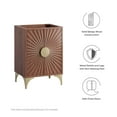 thumbnail image 2 of Modway Daylight 24" Bathroom Vanity Cabinet in Walnut, 2 of 7