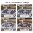 thumbnail image 7 of ODIKA Scatter Pink Vintage Distressed Border Entry Door Entryway Boho Non-Slip Chair-Friendly Floor for Dining Room, Under Table, Office, 7 of 7
