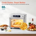 thumbnail image 2 of COSORI Smart 11 en 1 Combo de horno tostador y freidora de aire, encimera de horno de convección Airfryer, hornear, asar, recalentar, asar, deshidratar, 94 recetas y 3 accesorios, 26 cuartos, plateado, 2 of 5