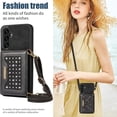 thumbnail image 5 of for Samsung Galaxy A54 5G Crossbody Wallet Case for Women, Bling Glitter PU Leather Phone Case with RFID Blocking Card Holder Cover for Samsung Galaxy A54 5G SZ Black, 5 of 16