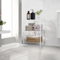 thumbnail image 4 of Cotiro 3-Tier Strong Storage Shelving Unit,Hollow Metal Wire Shelf with Anti-Sleep Feet,Indoor,Bathroom White, 4 of 5