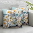 thumbnail image 3 of Fenyluxe Daisies Theme Pillow Covers Decorative Outdoor Square Pillowcase Summer Zipper Closure Home Furnishing 1 PC 12x12in, 3 of 5