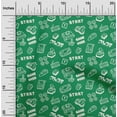 thumbnail image 2 of oneOone Tissu Flex Coton Vert Jeu Vidéo Matériel de Robe Imprimé Tissu au Mètre 40 Pouces de Large, 2 of 4