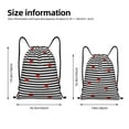 thumbnail image 4 of Bingfone Ladybugs On Black And White Striped Drawstrings Backpacks Bags For Men Women Gym Drawstrings Bag, 4 of 9