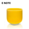 TOPFUND Yellow E Note Crystal Singing Bowl Solar Plexus Chakra 7 inch with Sponge Padded Bundle Bag and Singing Bowl Rubber Mallet and Suede Striker for Sound Healing Meditation
