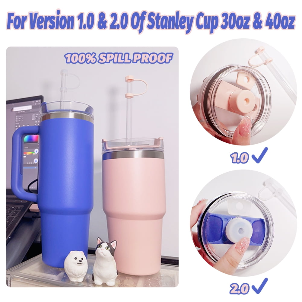 6-Piece Silicone Stopper Set For Stanley Cups - Leak-Proof & Anti-Dust Stoppers, Blue