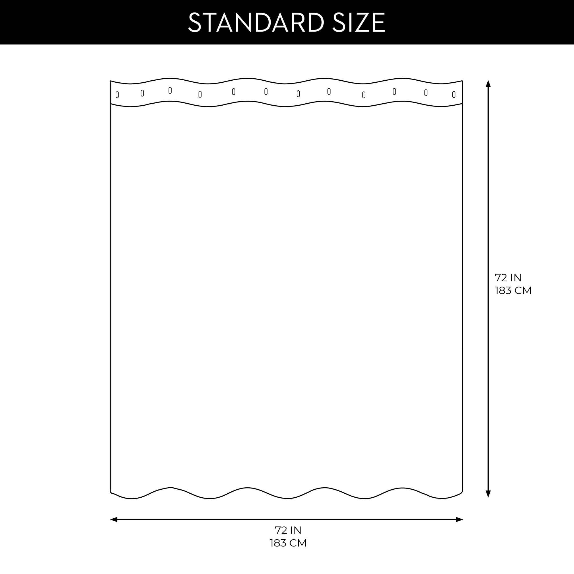 iDesign Sunrise Polyester Shower Curtain, 72" x 72", Sunrise Yellow