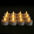thumbnail image 3 of 24PCS Flameless Votive Candles with Remote Flickering Battery Operated LED Tealight Candles Realistic Fake Candle for Wedding Halloween Christmas Decor(Warm Yellow), 3 of 8