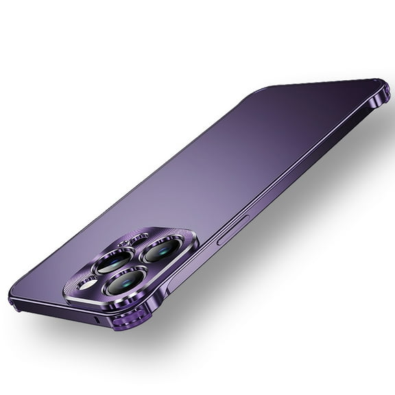 SaniMore for iPhone 14 Pro (6.1" 2022) Case, Metal Backplane Framless Design Drop Resistant Slim Fit Anti-greasy Anti-Fingerprint Shockproof Lightweight Skin-feel Shell for iPhone 14 Pro, Purple