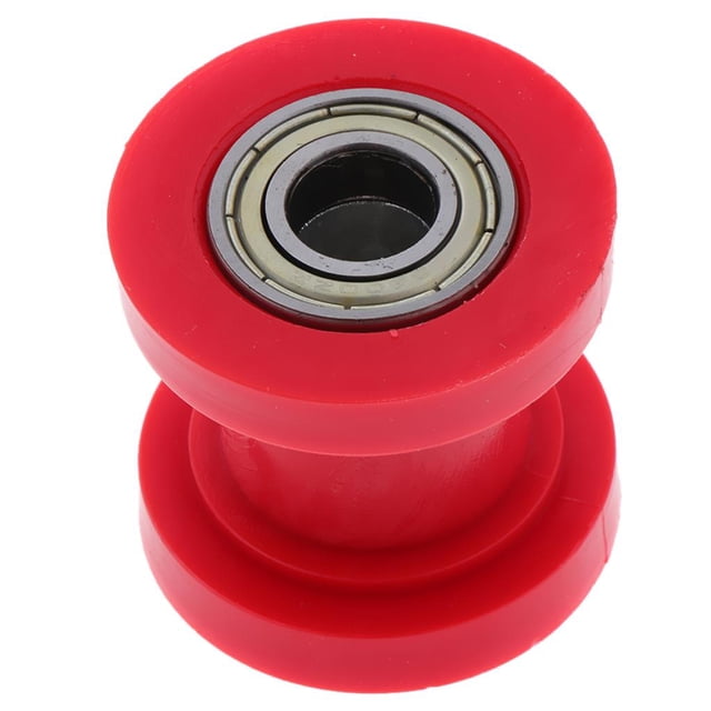 koolsoo 8/10MM Chaîne Guide-Rouleau Tendeur Moto, Vélo, Motocross Rouge