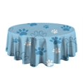 thumbnail image 5 of Blue Dog Paw Footprint Round Tablecloth 60"x60",Wrinkle Wipeable Table Cloth for Kitchen Dining Room Picnic Patio Party, 5 of 6