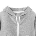 thumbnail image 6 of newwalpole Boys Zip-Up Fleece Hoodies Sweater Jacket Light Gray for Size 3-4 Years, 6 of 7