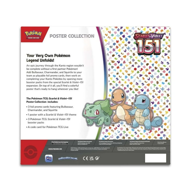 【新品・未開封】 海外 ポケモン 『151 POSTER COLLECTION』 Pokemon TCG Scarlet and Violet 151 Poster, Bulbasaur Charmander