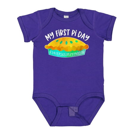 

Inktastic My 1st Pi Day Blue Green Pie Pan Pun Gift Baby Boy or Baby Girl Bodysuit