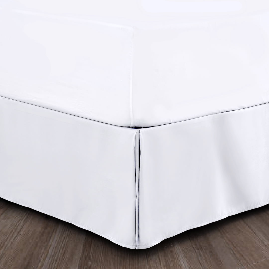 Lux Decor Collection Bed Skirt Easy Fit King Size Bed Skirt 14 Inch
