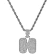 thumbnail image 4 of circón cristal de la de la de la 'L / K / JH / I' colgante collar 18K chapado en oro hombres mujeres joyería de moda Plata, 4 of 6