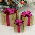 thumbnail image 5 of Vikakiooze Lighted Gift Boxes Christmas Light Up Gift Boxes For Christmas Decorations Three Different Size Of Gift Box Decor With LED Color Changing And Flash String Lights Xmas Indoor Christmas Gifts, 5 of 7