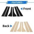 thumbnail image 4 of Unique Bargains 6 Pcs Door Pillar Window Trim for Hyundai Palisade 2020-2023 Plastic Front Left Right Anti Scratch Sticker Pillar Posts Cover Black, 4 of 7