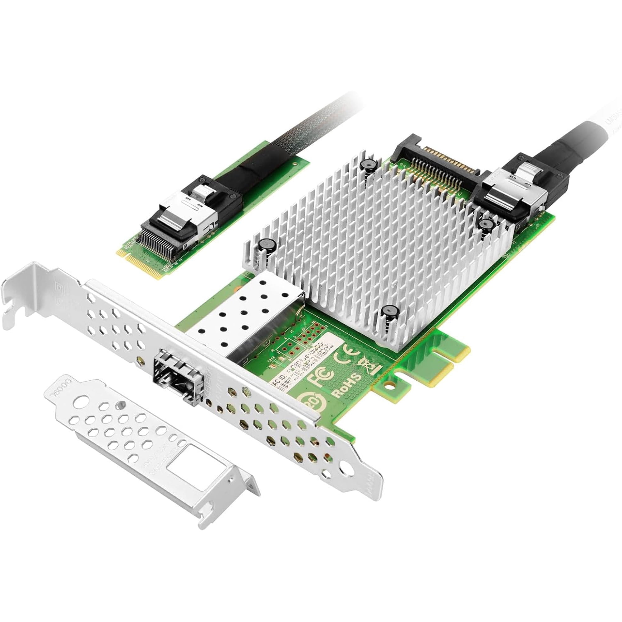 M.2 M-Key to 10GbE SFP+ NIC, Intel 82599 Single SFP+ 10G Expansion Card