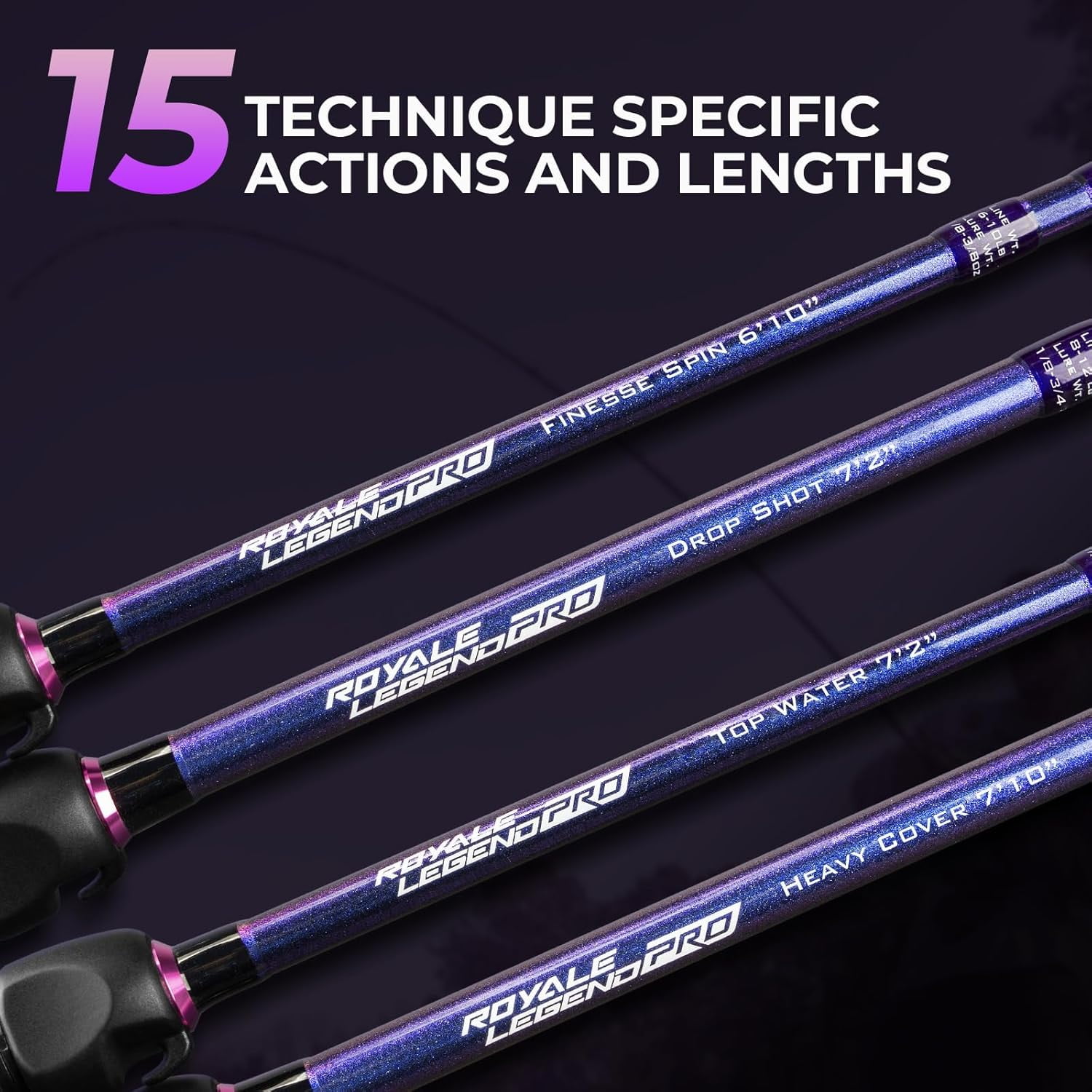 KastKing Technique Bass Fishing Rods, PTS Power Transition System-Royale Legend Pro