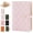 LIGHT PINK, variant on Yifan Portable PU Leather Travel Jewelry Organizer Notebook with Detachable Pages