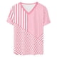 thumbnail image 4 of Camisetas Casuales de las Mujeres Impresas de Manga Corta con Cuello en V Blusa Cómoda para el Uso Diario Casual, 4 of 5