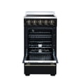 thumbnail image 3 of Forno Pallerano 20 Inch Freestanding Electric Range in Black with Antique Brass, Compact Design, 3 of 5
