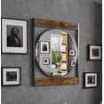 thumbnail image 6 of LUVODI Wood Wall Mirror Retro Decorative Mirror for Bathroom Home Living Room 30x25in Square, 6 of 11