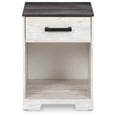 thumbnail image 5 of Signature Design by Ashley Shawburn One Drawer Night Stand, White/Dark Charcoal Gray, 5 of 7