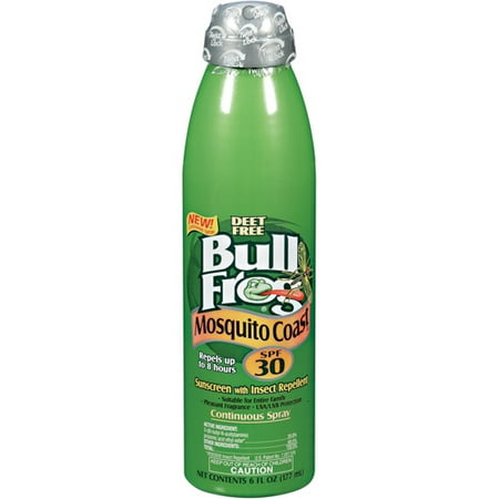 Bull Frog Mosquito Coast Spray Sunscreen with Insect Repellent, 6 Ounce